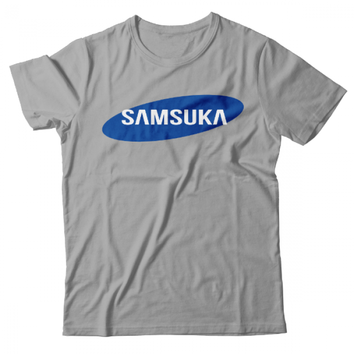 Прикольная футболка с надписью "Samsuka"